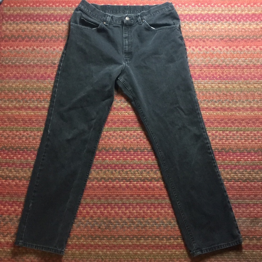 VINTAGE BLACK LEE STRAIGHT FIT JEANS